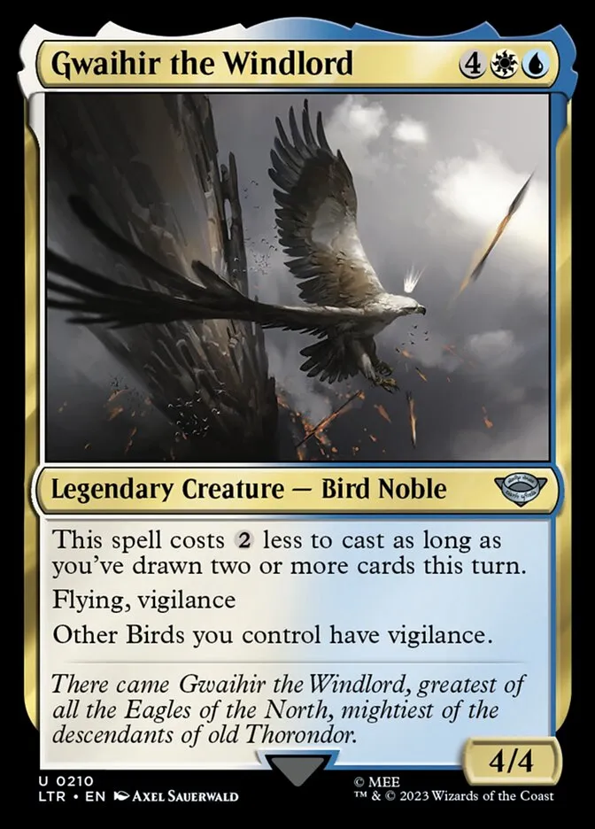 2023 The Lord of the Rings: Tales of Middle-earth Gwaihir the Windlord #210 uncommon card image