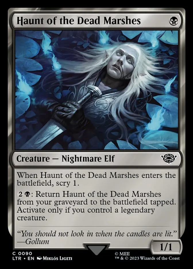 2023 The Lord of the Rings: Tales of Middle-earth Haunt of the Dead Marshes #90 common card image