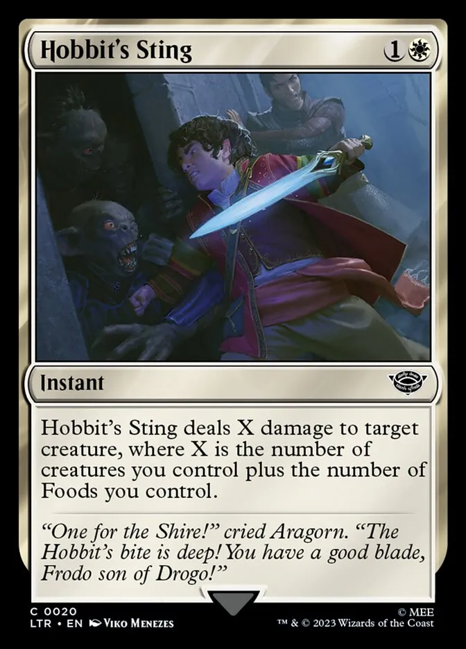 2023 The Lord of the Rings: Tales of Middle-earth Hobbit's Sting #20 common card image