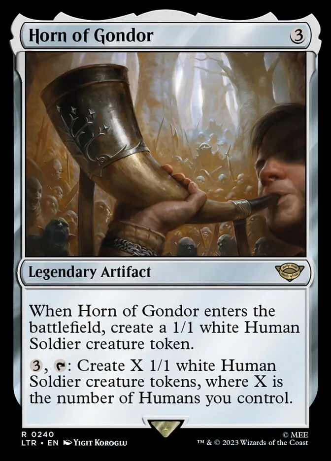 2023 The Lord of the Rings: Tales of Middle-earth Horn of Gondor #240 rare card image
