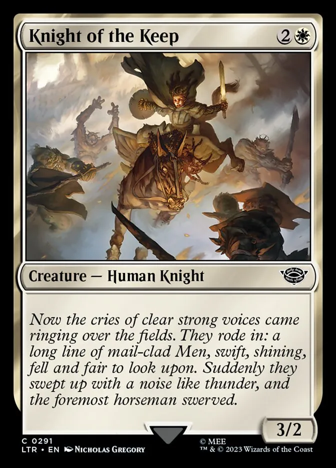 2023 The Lord of the Rings: Tales of Middle-earth Knight of the Keep #291 common card image