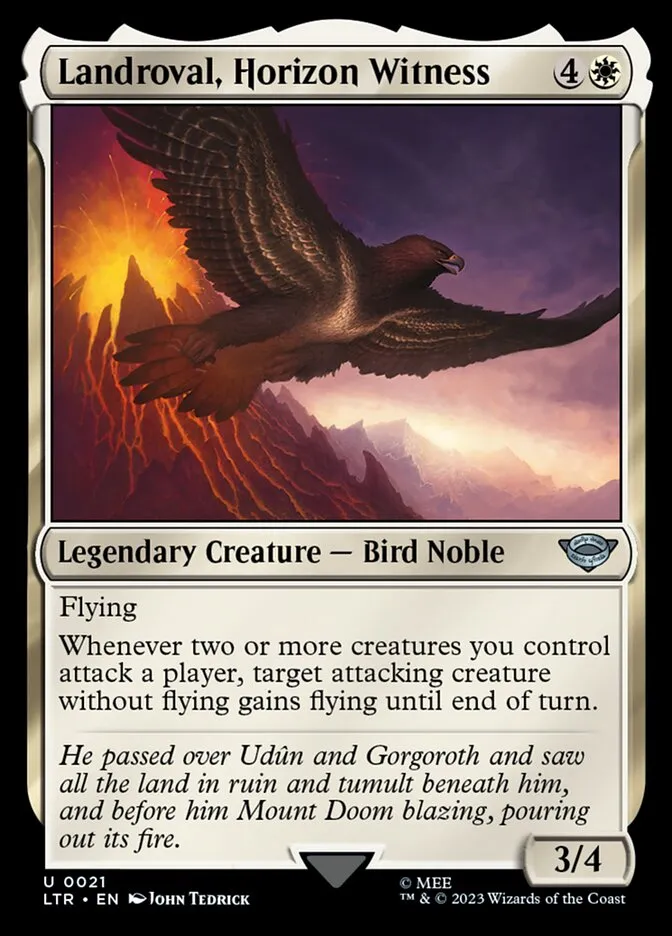 2023 The Lord of the Rings: Tales of Middle-earth Landroval, Horizon Witness #21 uncommon card image