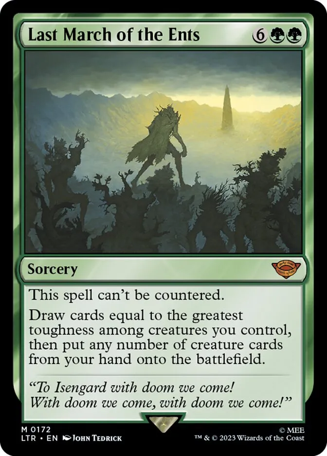2023 The Lord of the Rings: Tales of Middle-earth Last March of the Ents #172 mythic card image