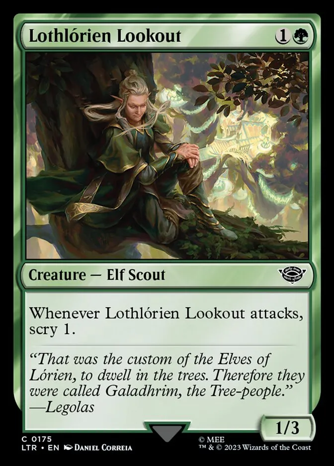 2023 The Lord of the Rings: Tales of Middle-earth Lothlórien Lookout #175 common card image