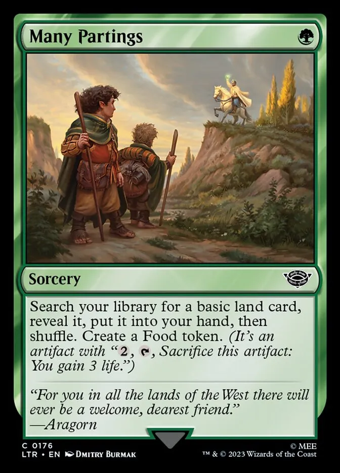 2023 The Lord of the Rings: Tales of Middle-earth Many Partings #176 common card image