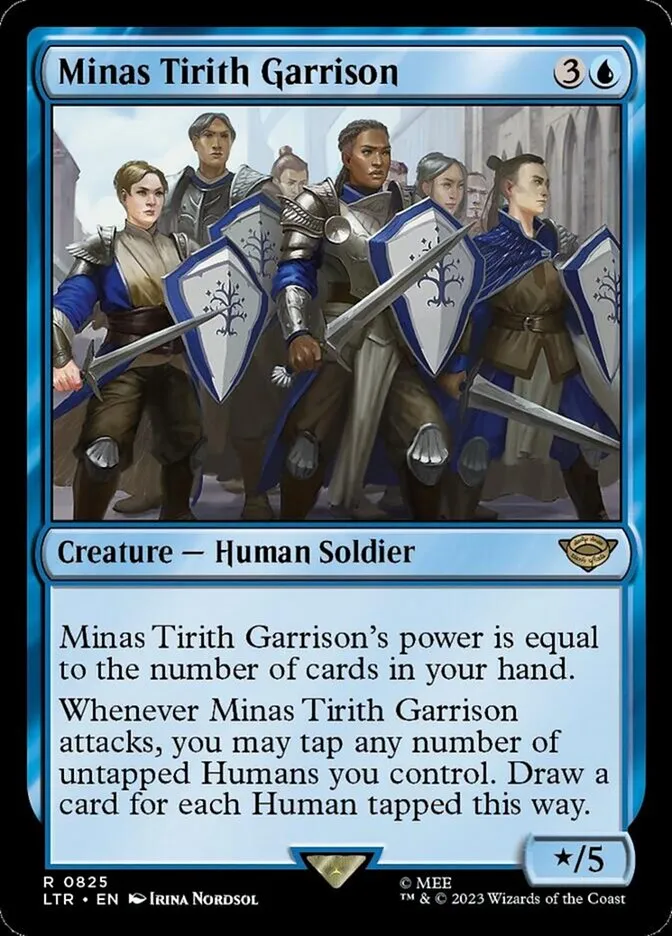 2023 The Lord of the Rings: Tales of Middle-earth Minas Tirith Garrison #825 rare card image