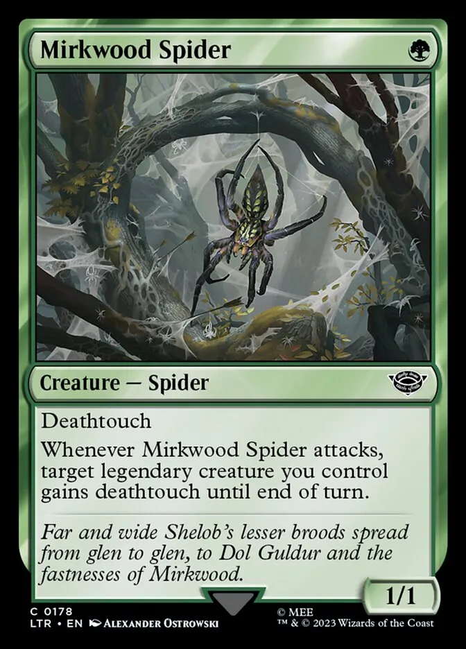 2023 The Lord of the Rings: Tales of Middle-earth Mirkwood Spider #178 common card image