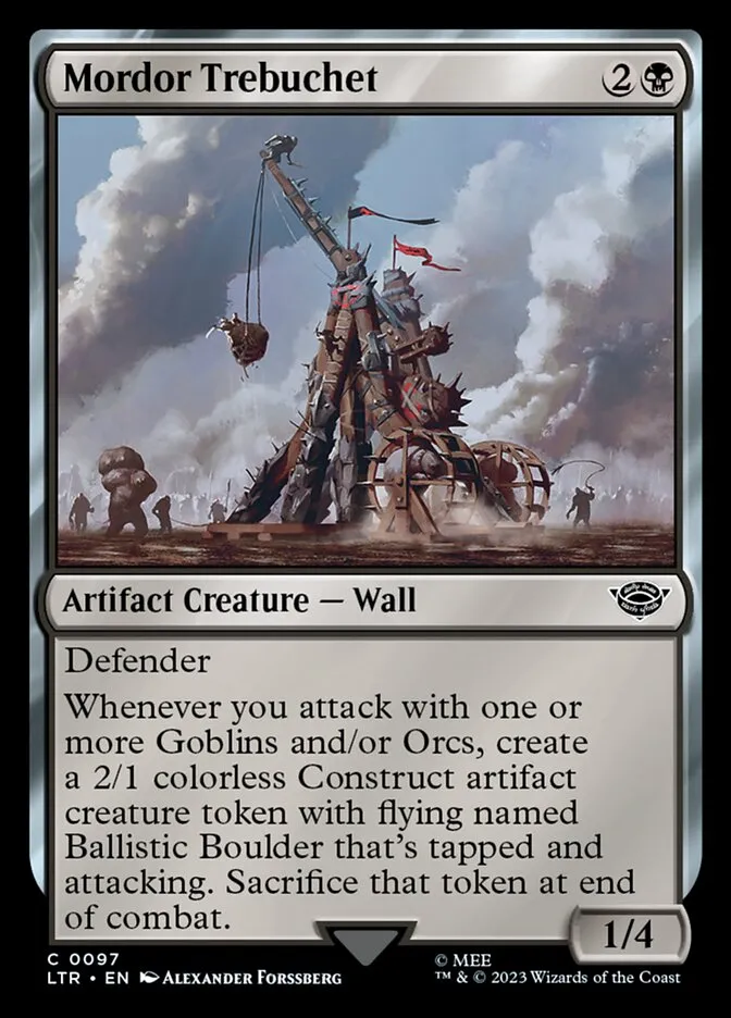 2023 The Lord of the Rings: Tales of Middle-earth Mordor Trebuchet #97 common card image