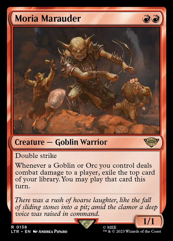 2023 The Lord of the Rings: Tales of Middle-earth Moria Marauder #138 rare card image