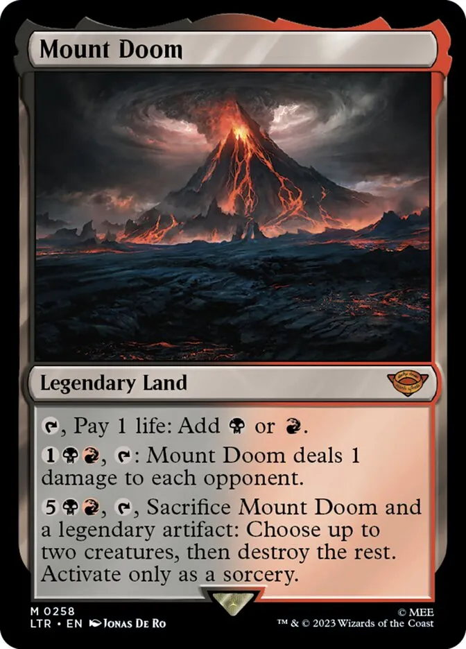 2023 The Lord of the Rings: Tales of Middle-earth Mount Doom #258 mythic card image
