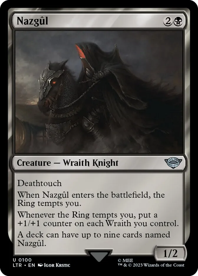 2023 The Lord of the Rings: Tales of Middle-earth Nazgûl #100 uncommon card image