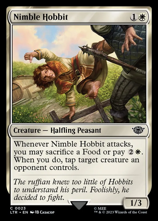 2023 The Lord of the Rings: Tales of Middle-earth Nimble Hobbit #23 common card image