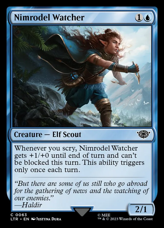 2023 The Lord of the Rings: Tales of Middle-earth Nimrodel Watcher #63 common card image