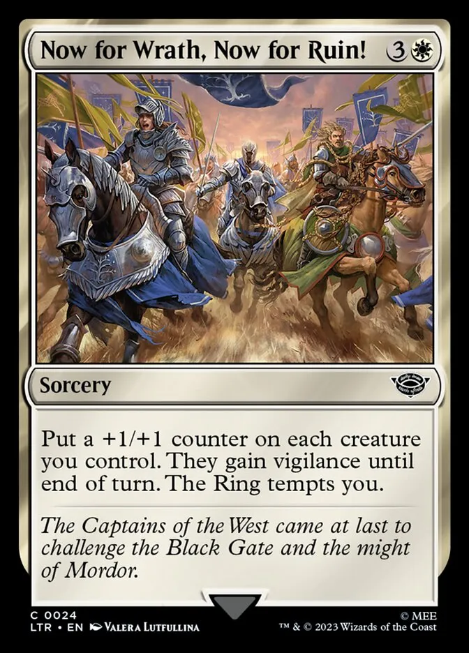 2023 The Lord of the Rings: Tales of Middle-earth Now for Wrath, Now for Ruin! #24 common card image