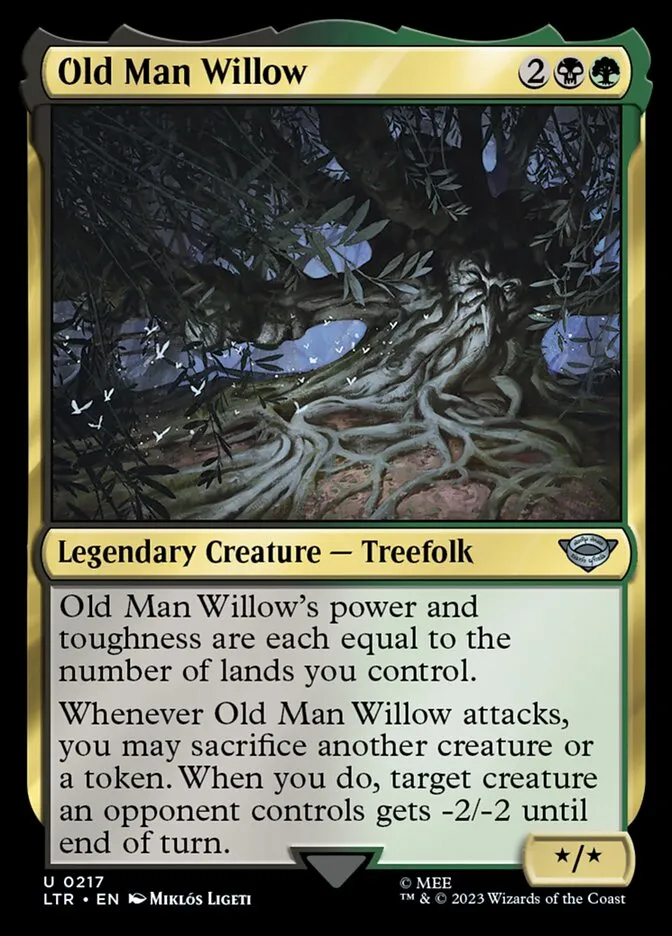 2023 The Lord of the Rings: Tales of Middle-earth Old Man Willow #217 uncommon card image