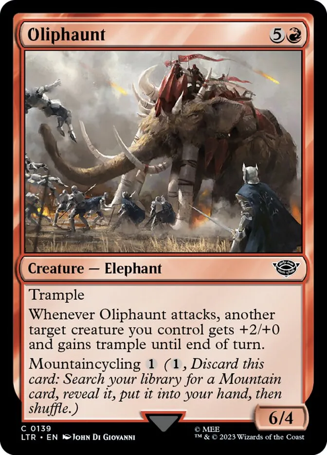 2023 The Lord of the Rings: Tales of Middle-earth Oliphaunt #139 common card image