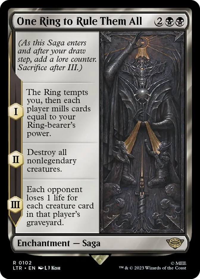 2023 The Lord of the Rings: Tales of Middle-earth One Ring to Rule Them All #102 rare card image