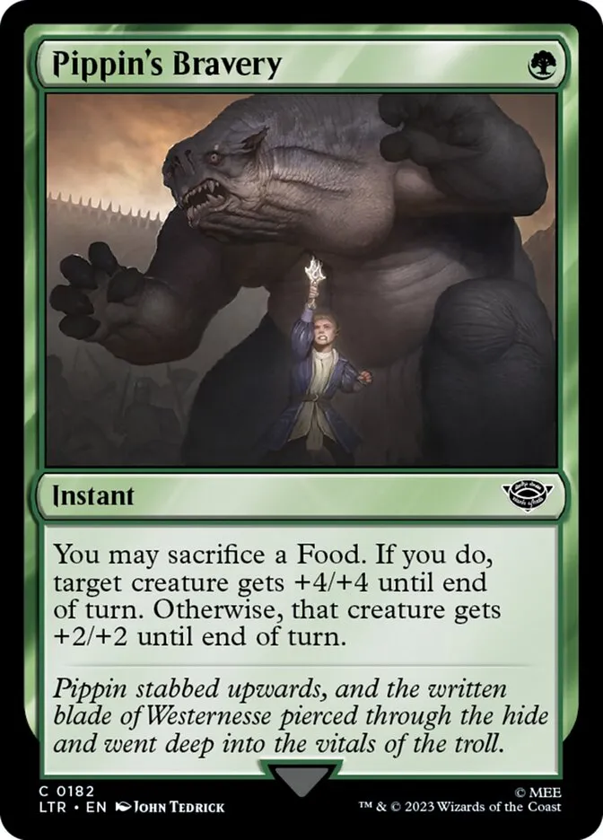 2023 The Lord of the Rings: Tales of Middle-earth Pippin's Bravery #182 common card image