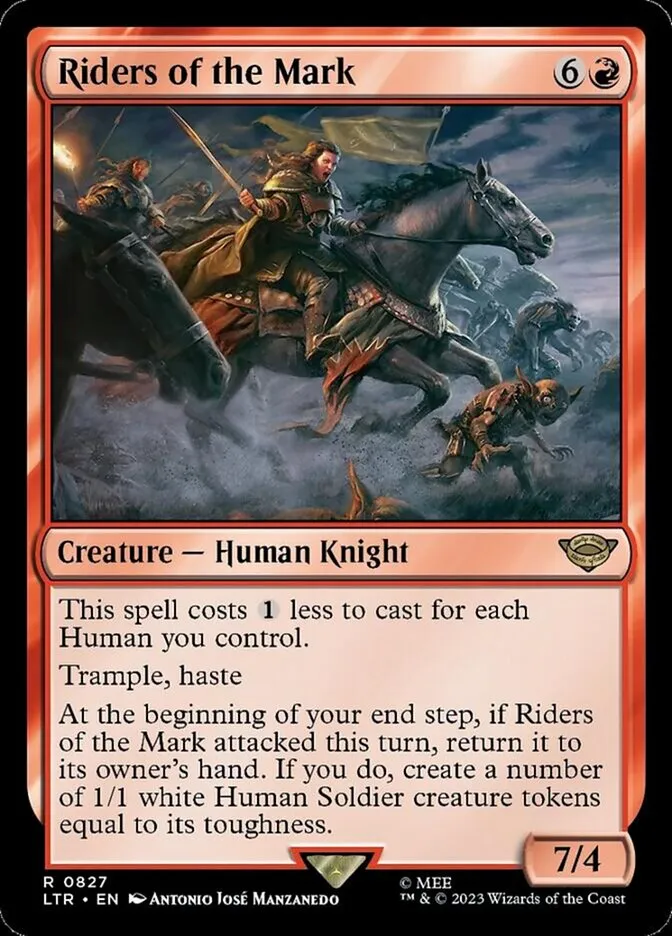 2023 The Lord of the Rings: Tales of Middle-earth Riders of the Mark #827 rare card image