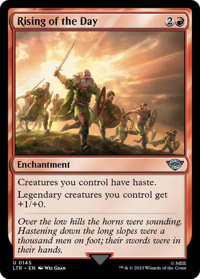 2023 The Lord of the Rings: Tales of Middle-earth Rising of the Day #145 uncommon card image