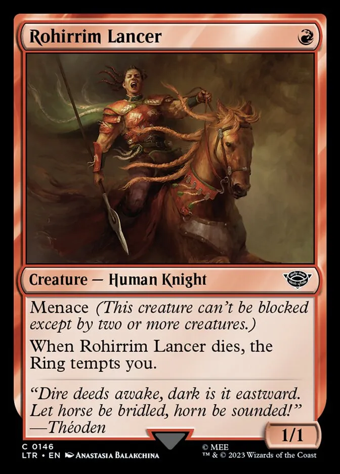 2023 The Lord of the Rings: Tales of Middle-earth Rohirrim Lancer #146 common card image