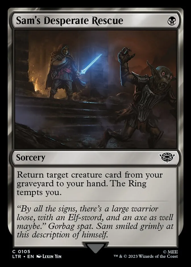 2023 The Lord of the Rings: Tales of Middle-earth Sam's Desperate Rescue #105 common card image