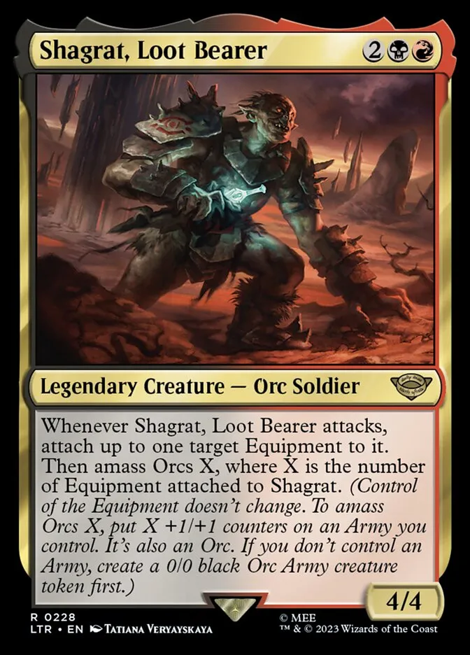 2023 The Lord of the Rings: Tales of Middle-earth Shagrat, Loot Bearer #228 rare card image