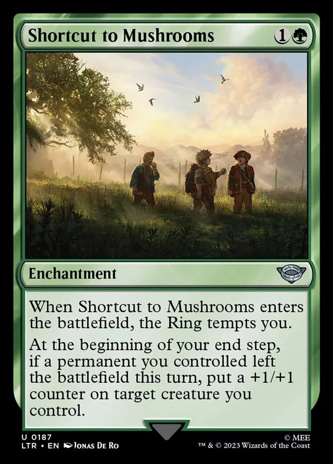 2023 The Lord of the Rings: Tales of Middle-earth Shortcut to Mushrooms #187 uncommon card image