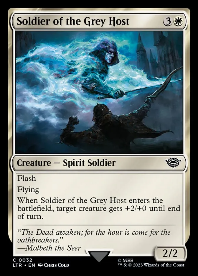 2023 The Lord of the Rings: Tales of Middle-earth Soldier of the Grey Host #32 common card image