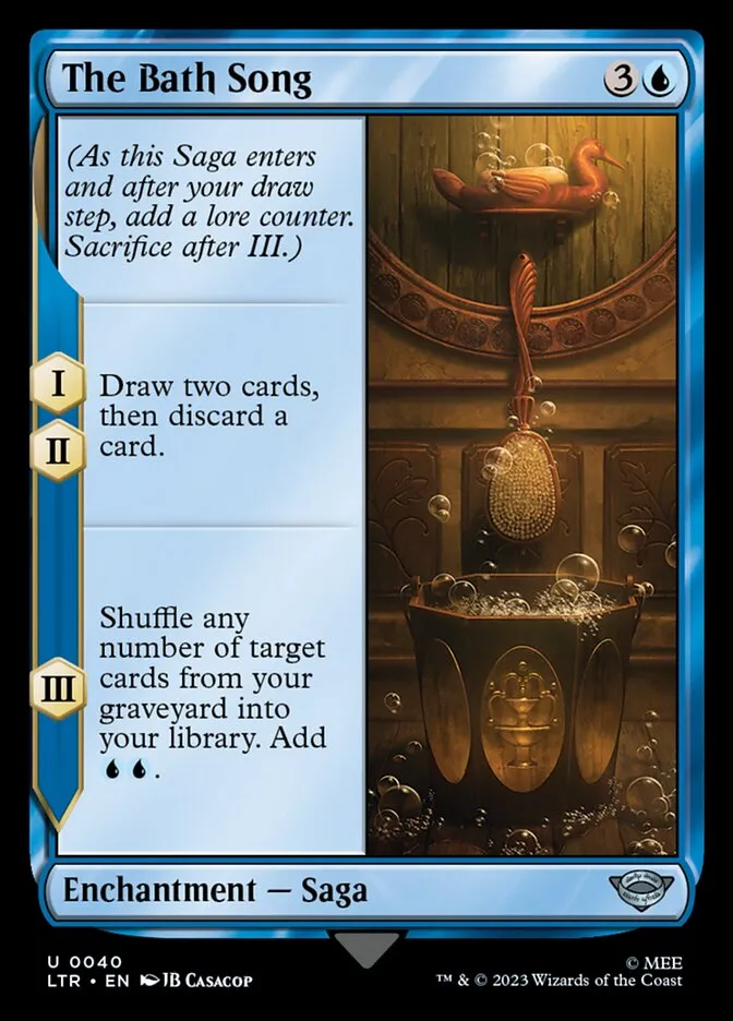 2023 The Lord of the Rings: Tales of Middle-earth The Bath Song #40 uncommon card image
