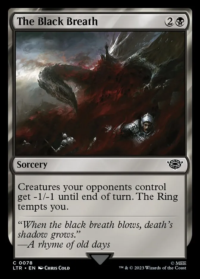 2023 The Lord of the Rings: Tales of Middle-earth The Black Breath #78 common card image