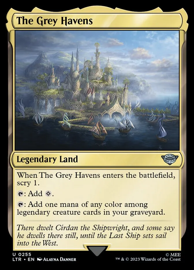 2023 The Lord of the Rings: Tales of Middle-earth The Grey Havens #255 uncommon card image