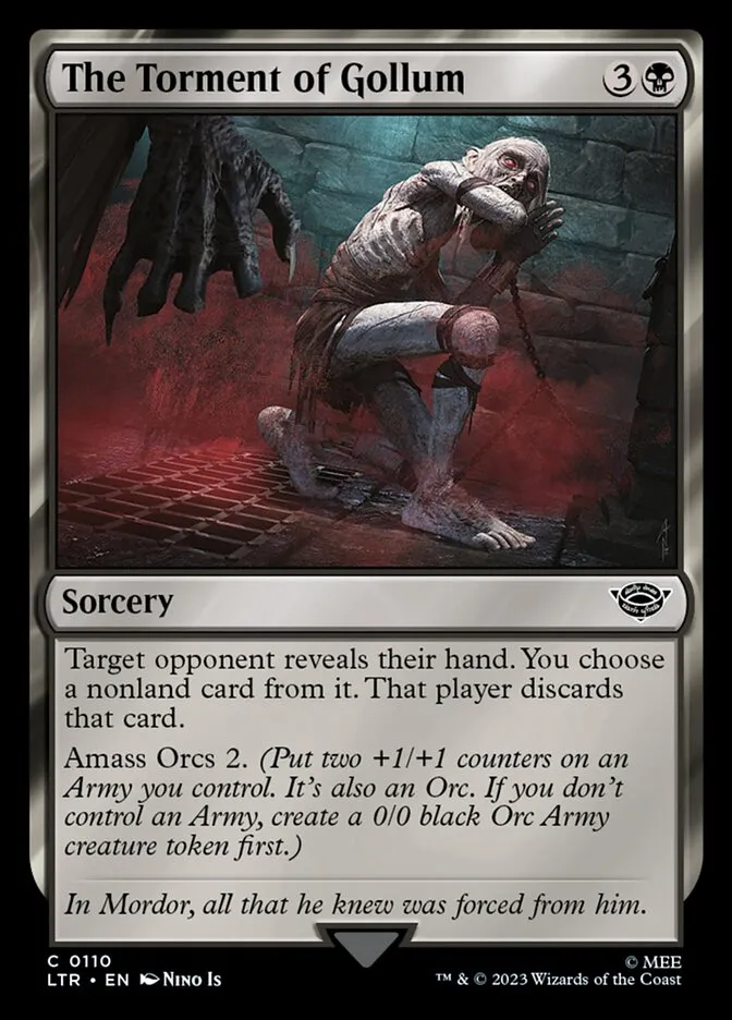 2023 The Lord of the Rings: Tales of Middle-earth The Torment of Gollum #110 common card image
