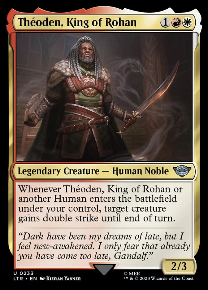 2023 The Lord of the Rings: Tales of Middle-earth Théoden, King of Rohan #233 uncommon card image