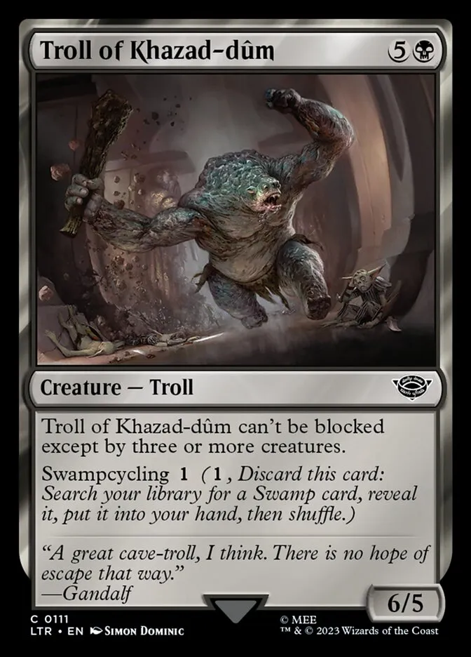 2023 The Lord of the Rings: Tales of Middle-earth Troll of Khazad-dûm #111 common card image