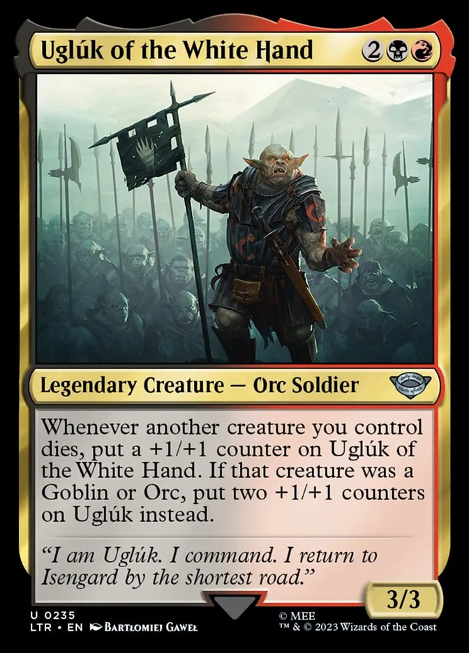 2023 The Lord of the Rings: Tales of Middle-earth Uglúk of the White Hand #235 uncommon card image