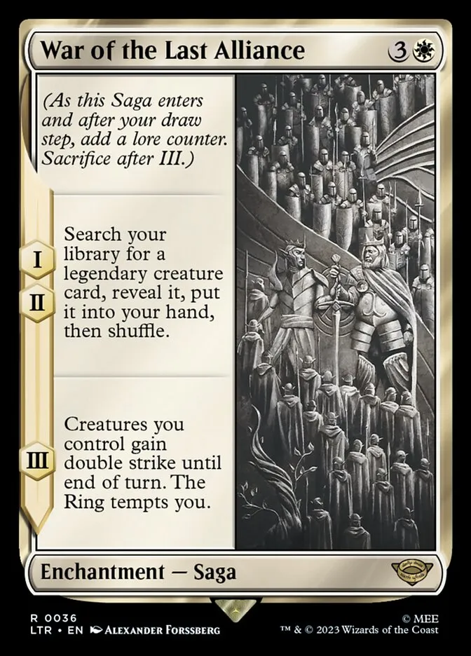 2023 The Lord of the Rings: Tales of Middle-earth War of the Last Alliance #36 rare card image