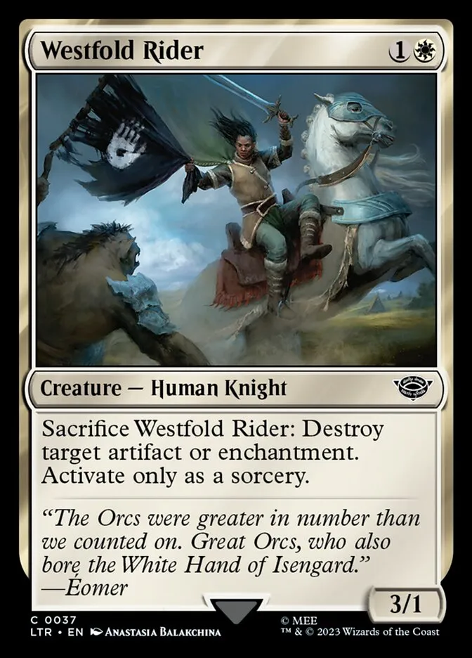 2023 The Lord of the Rings: Tales of Middle-earth Westfold Rider #37 common card image