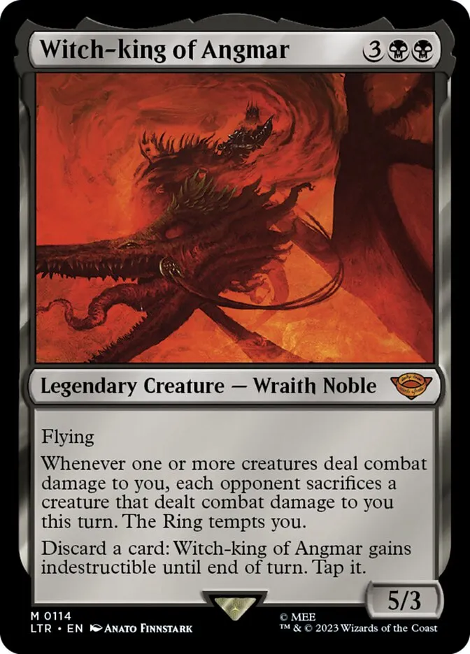 2023 The Lord of the Rings: Tales of Middle-earth Witch-king of Angmar #114 mythic card image
