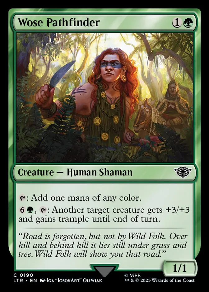 2023 The Lord of the Rings: Tales of Middle-earth Wose Pathfinder #190 common card image