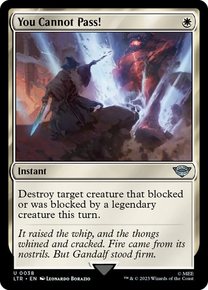 2023 The Lord of the Rings: Tales of Middle-earth You Cannot Pass! #38 uncommon card image