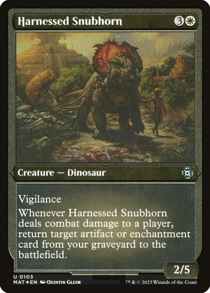 2023 March of the Machine: The Aftermath Harnessed Snubhorn uncommon #103 uncommon card image