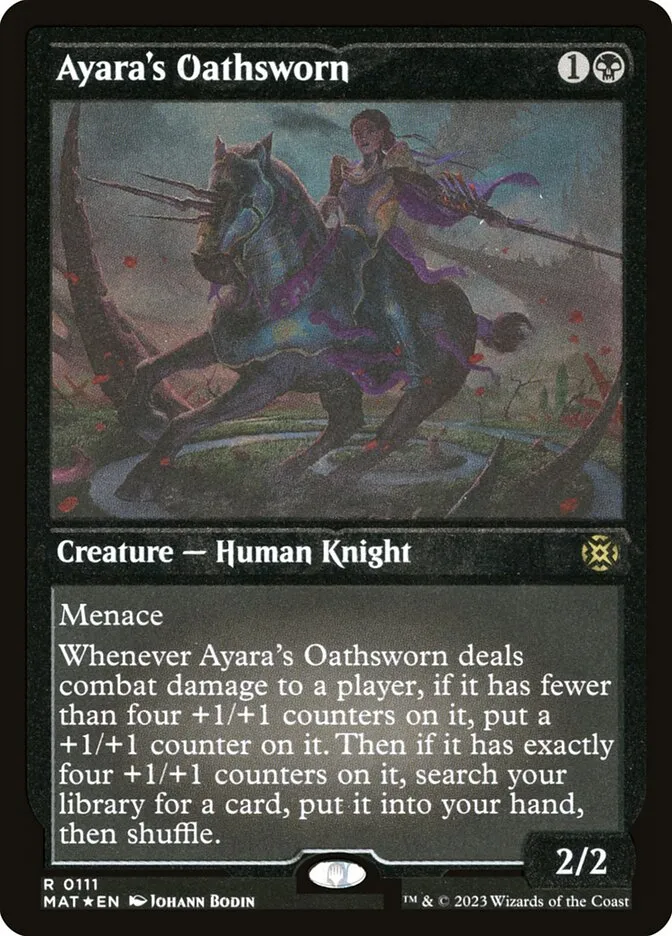 2023 March of the Machine: The Aftermath Ayara's Oathsworn #111 rare card image