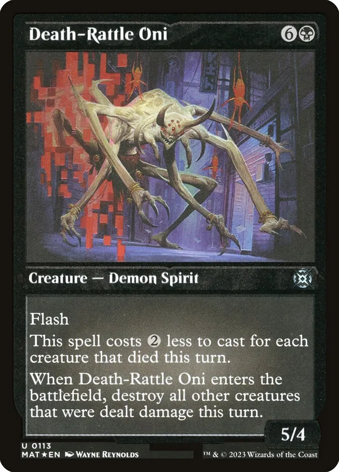 2023 March of the Machine: The Aftermath Death-Rattle Oni uncommon #113 uncommon card image