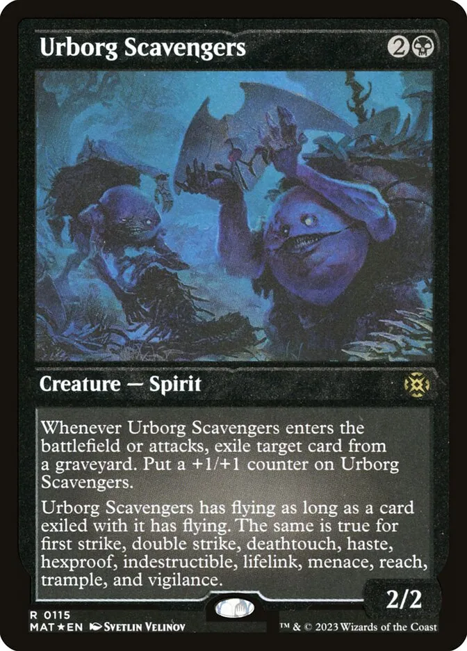 2023 March of the Machine: The Aftermath Urborg Scavengers #115 rare card image