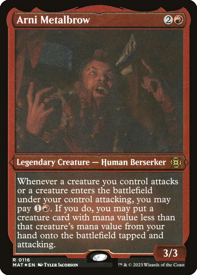 2023 March of the Machine: The Aftermath Arni Metalbrow #116 rare card image