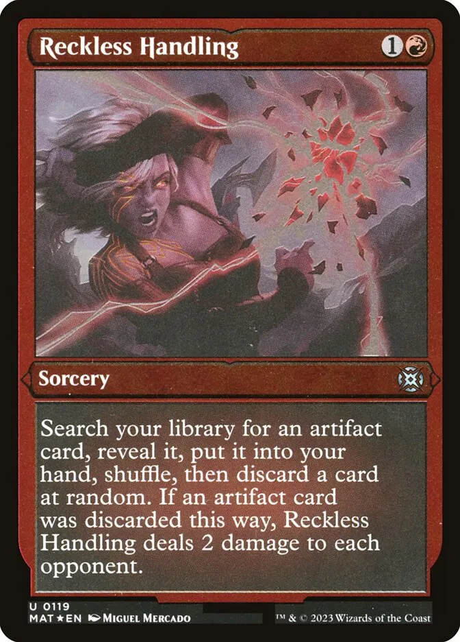 2023 March of the Machine: The Aftermath Reckless Handling uncommon #119 uncommon card image