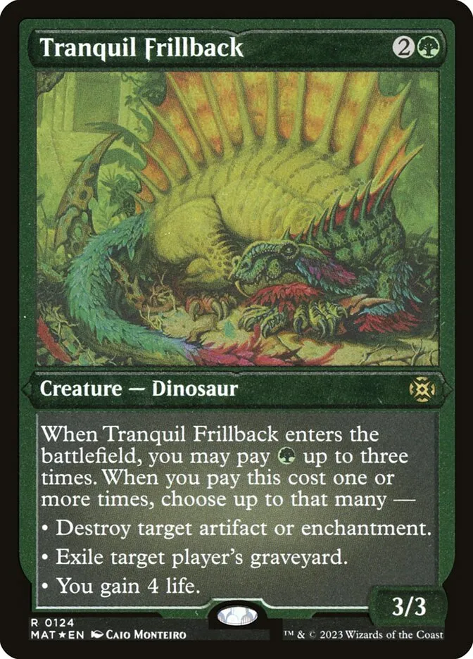 2023 March of the Machine: The Aftermath Tranquil Frillback #124 rare card image