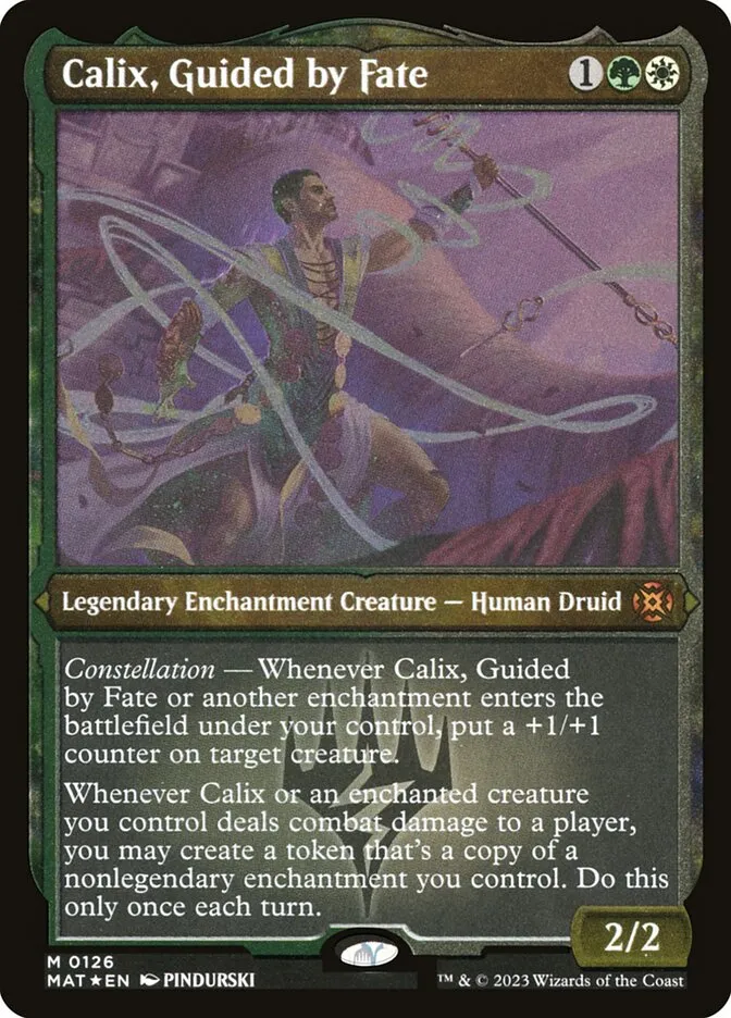 2023 March of the Machine: The Aftermath Calix, Guided by Fate #126 mythic card image