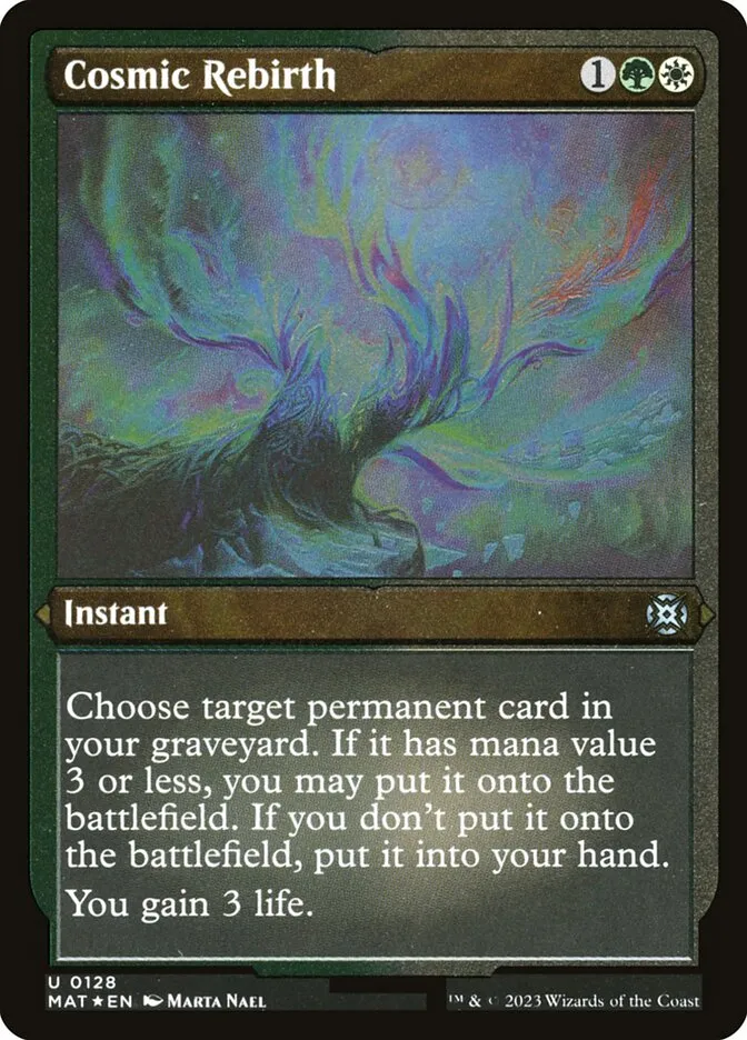 2023 March of the Machine: The Aftermath Cosmic Rebirth uncommon #128 uncommon card image